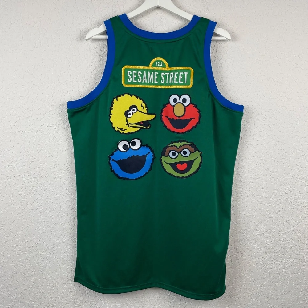 Headgear Classics Mens Sesame Street 1969 Embroidered Basketball Jersey 2XL - Picture 5 of 9
